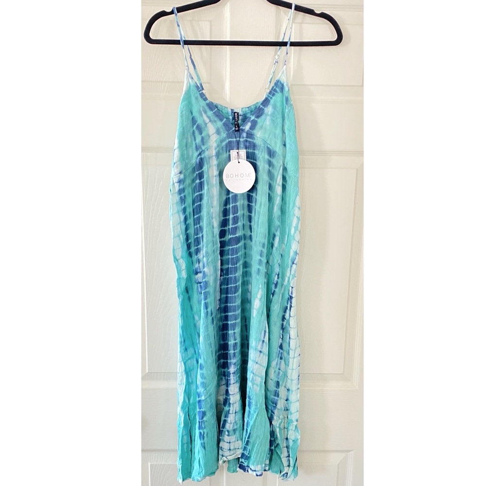 Boho Chic Blue Tye Dye Sundress